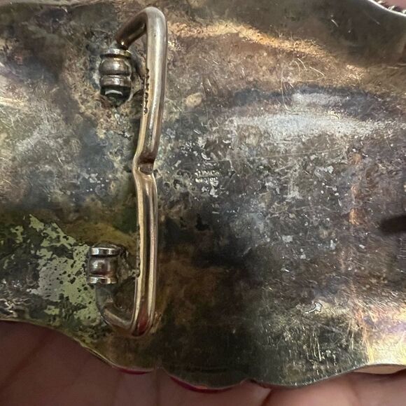 VINTAGE ALPACA MEXICO BULL RIDER BELT BUCKLE 4”x 3” - Picture 4 of 4